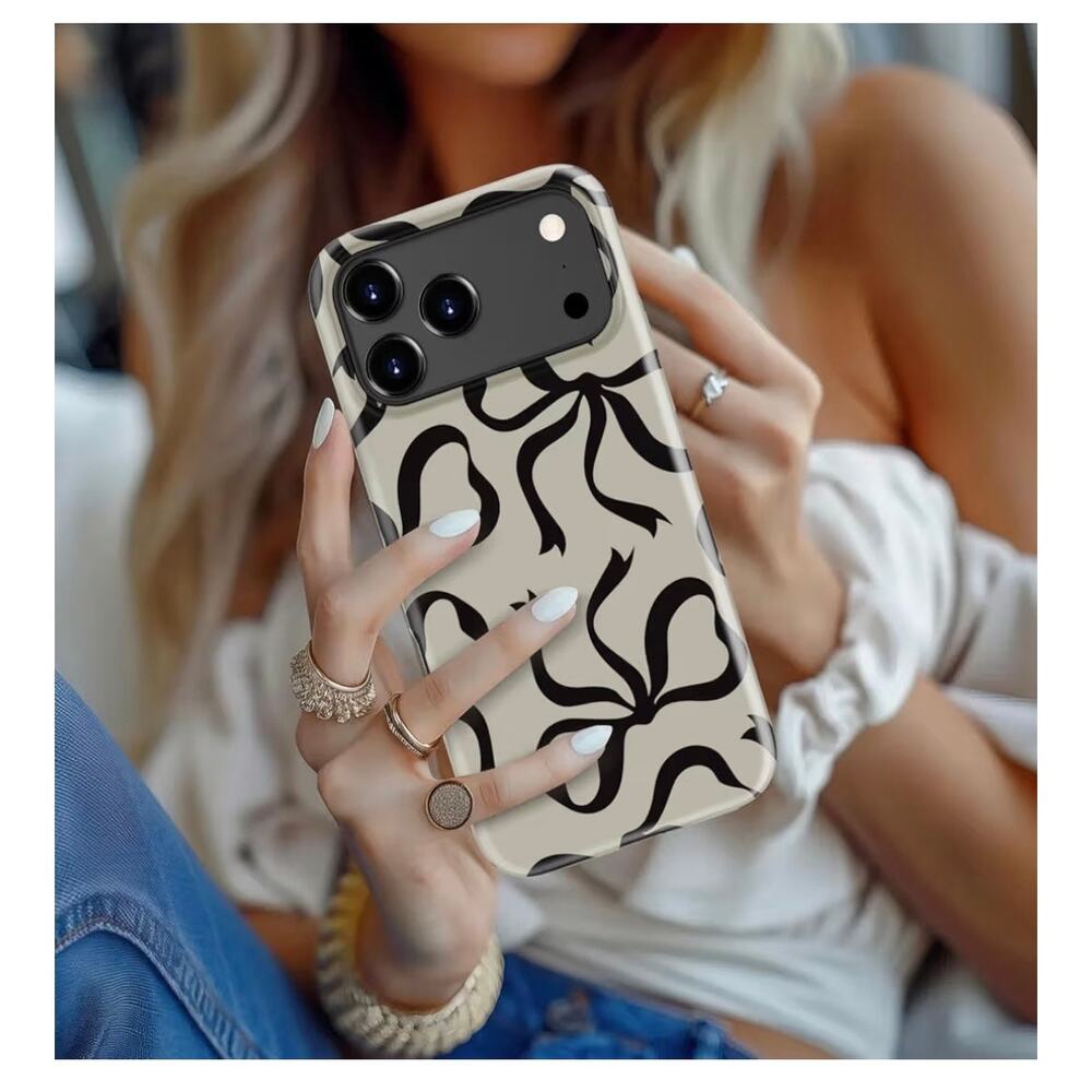 Starvip Bow Case iPhone 17 Pro Max Case Cute Wireless Charging Compatible (C40)